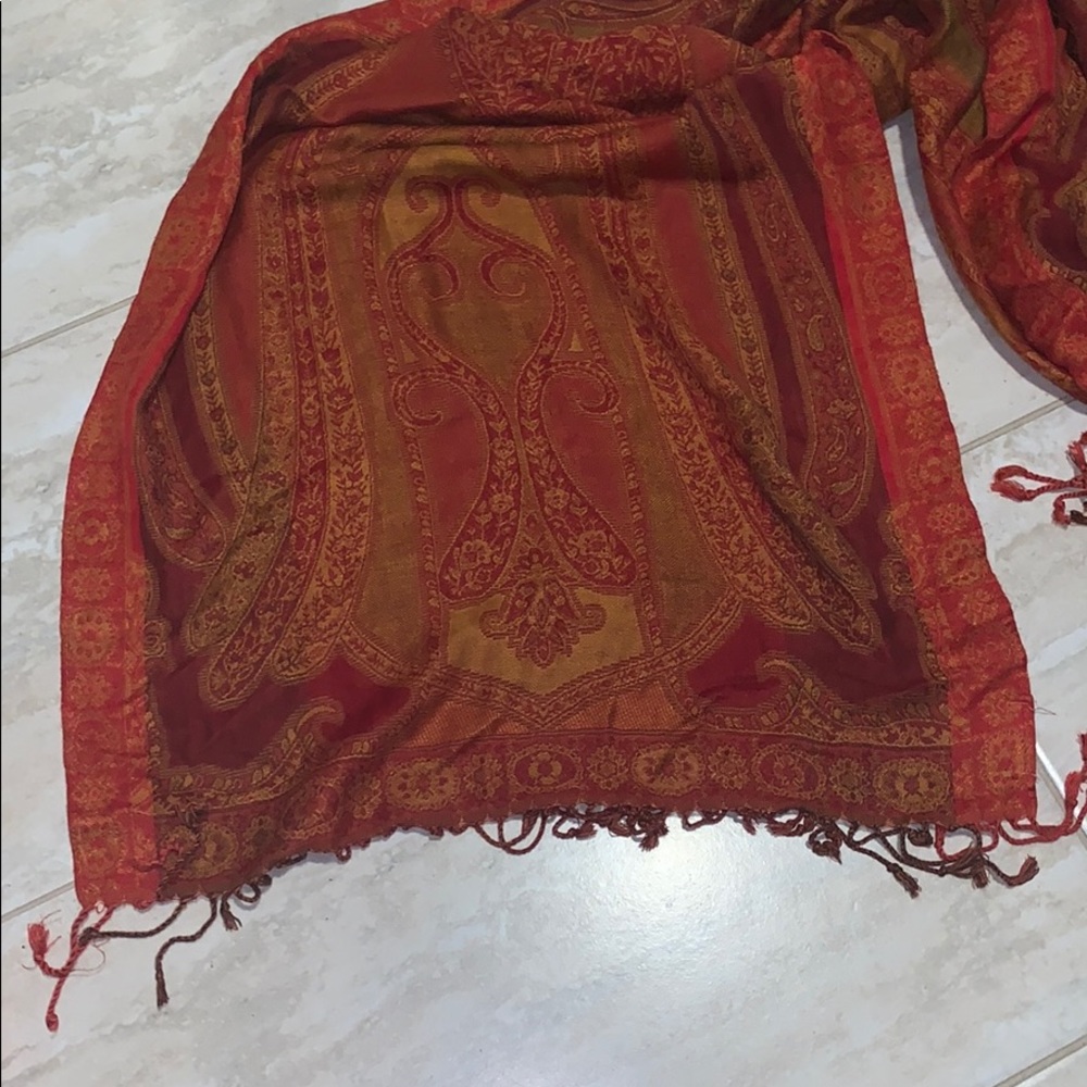 Red Orange Scarf - Picture 3 of 3